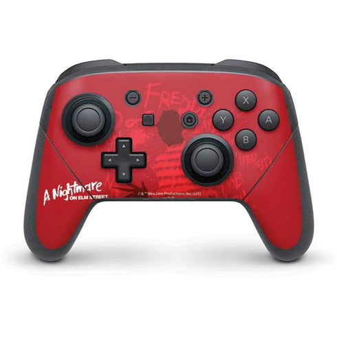 Nightmare on Elm Street Dont Fall Asleep Nintendo Switch Pro Controller Skin